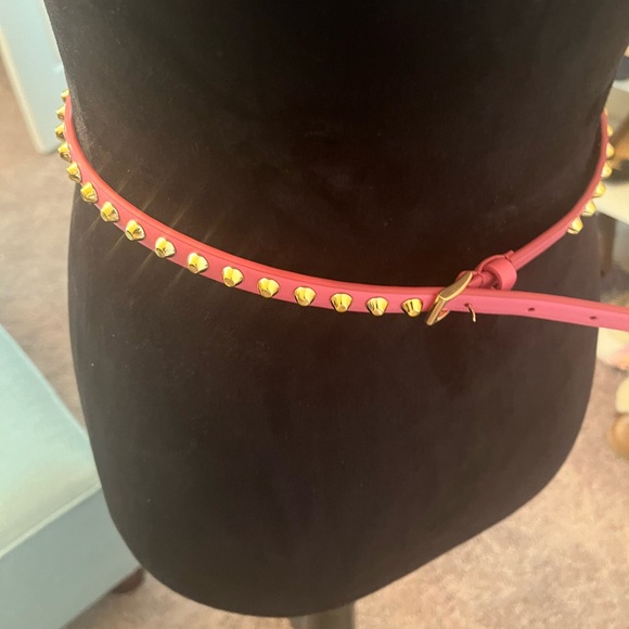 Prada Pink Bow Belt with Gold Studs leather - Picture 4 of 6